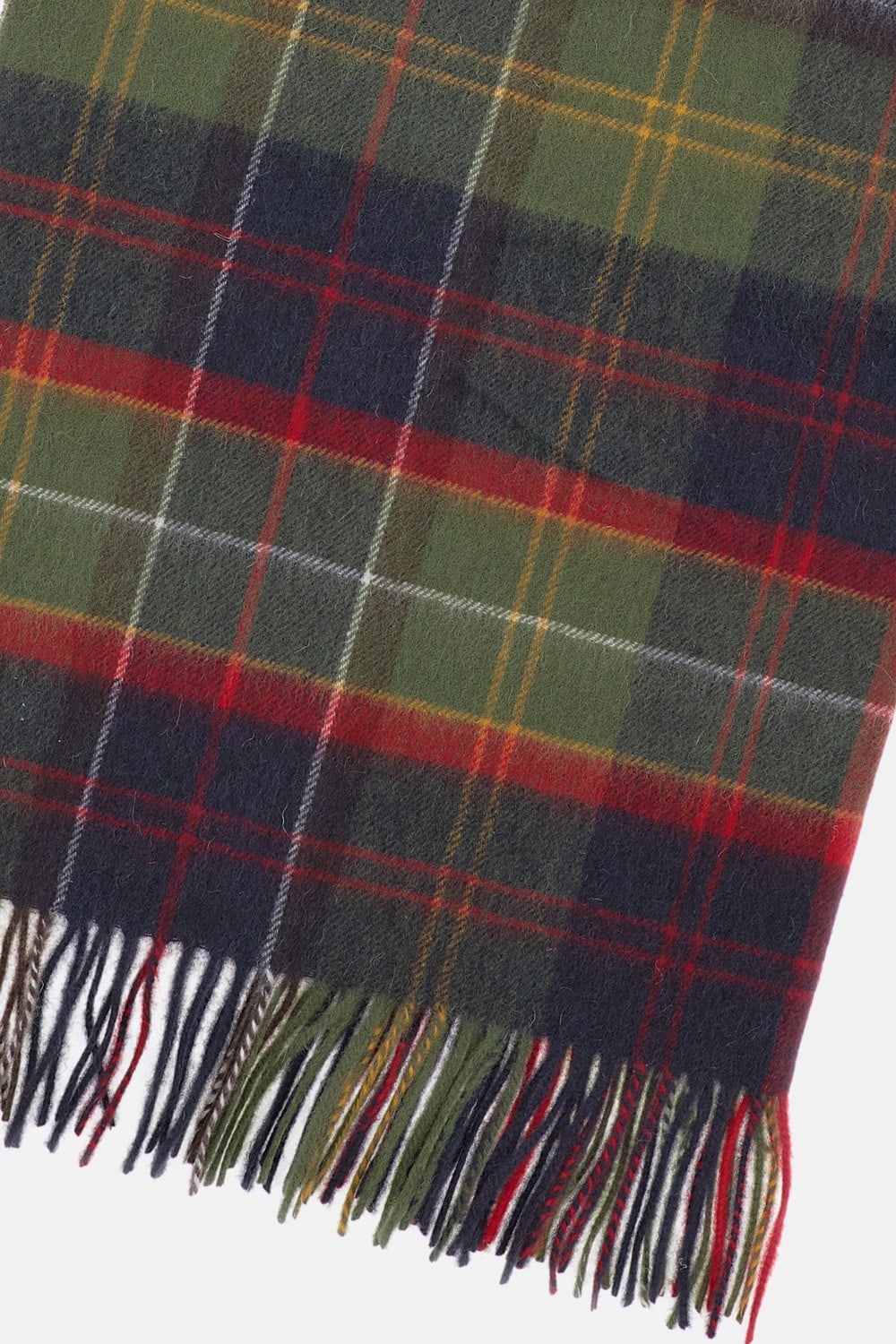 Barbour Tartan Patchwork Scarf In Green