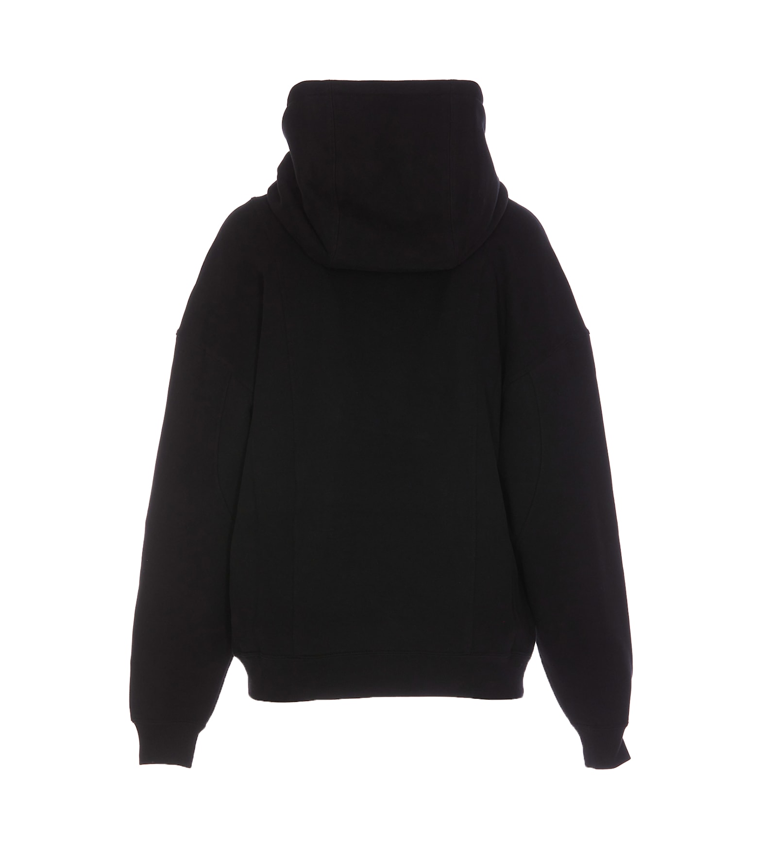 Saint Laurent Camionneur Molleton Hoodie In Black