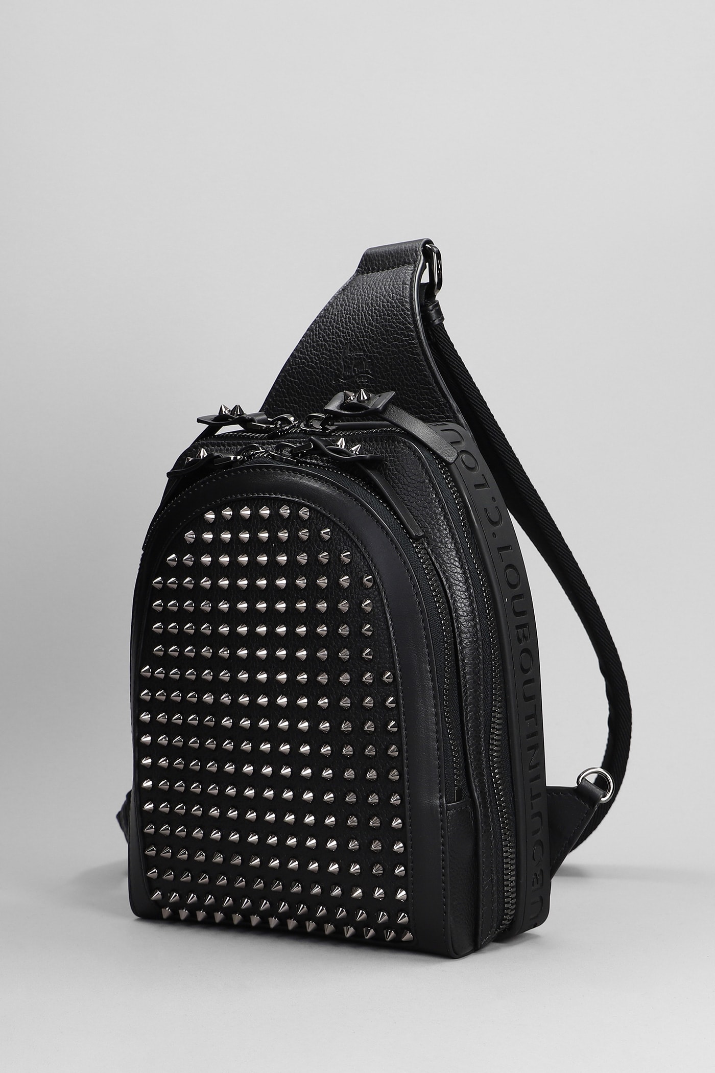 Shop Christian Louboutin Shoulder Bag In Black Leather