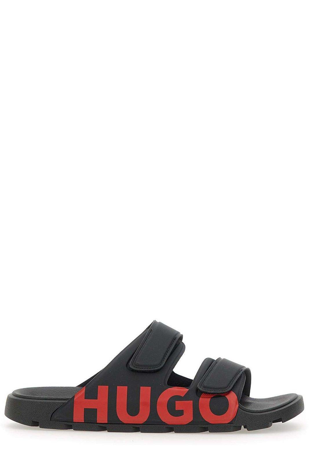 Hugo Boss Double Touch-closure Straps Logo Sandals