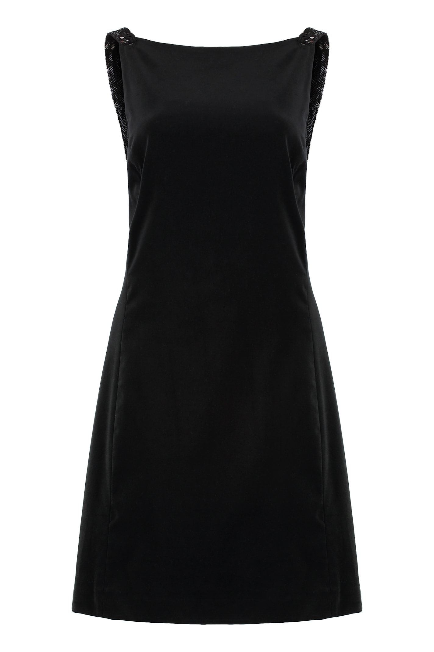 Ralph Lauren Mini Velvet Dress In Black