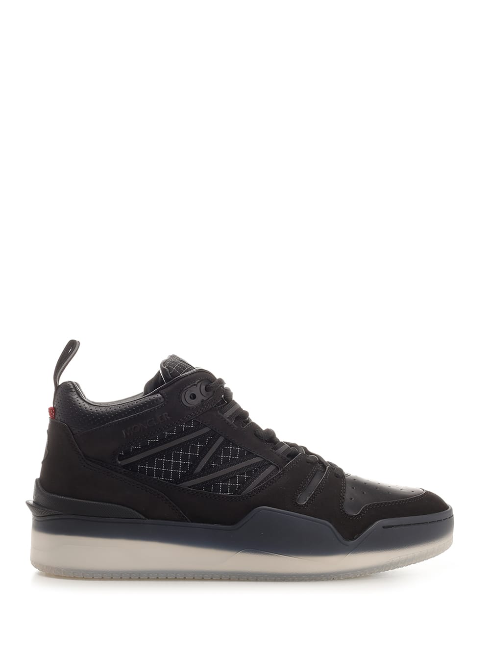 MONCLER BLACK PIVOT HIGH TOP SNEAKERS