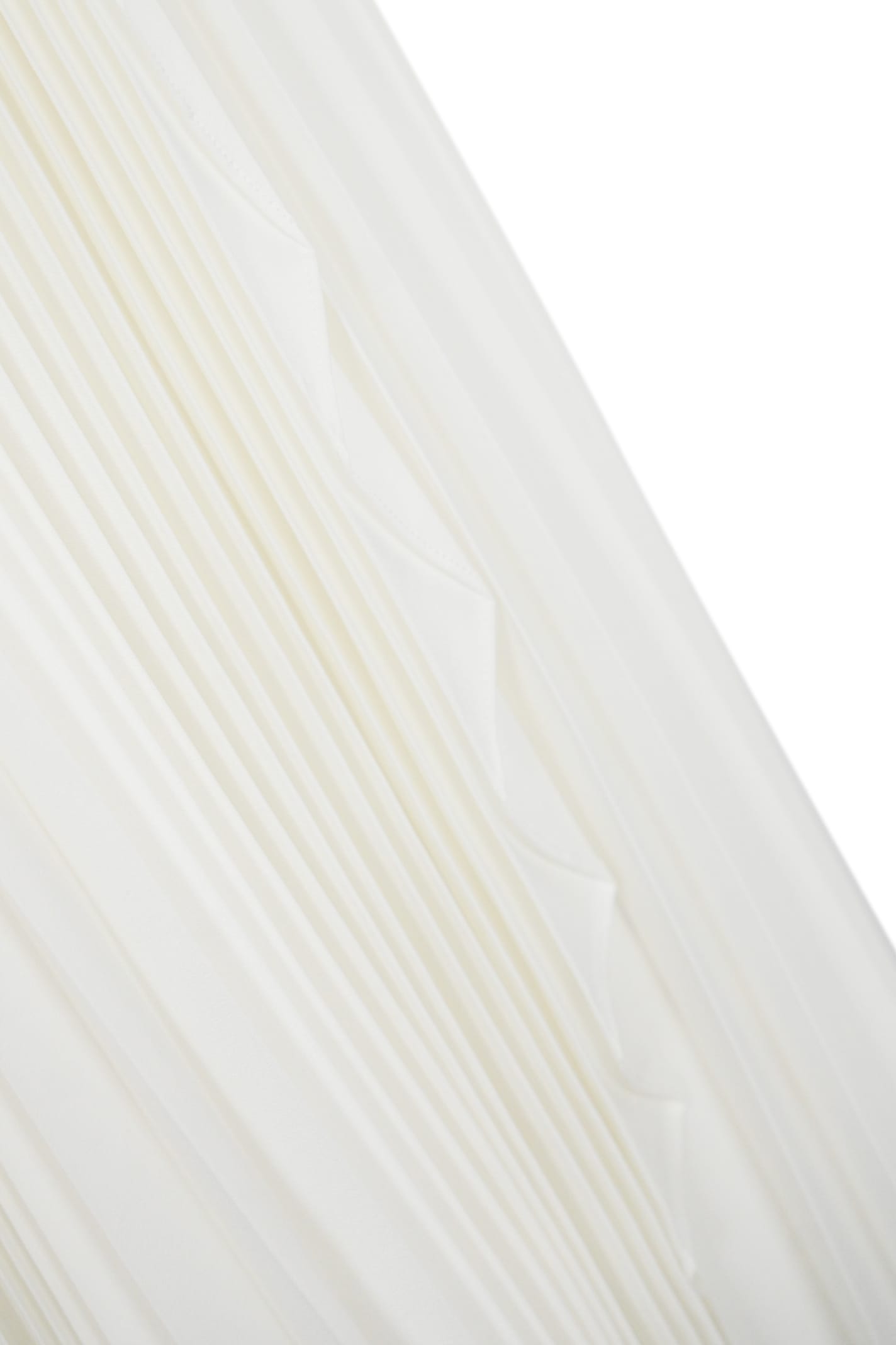 Shop Twinset Pleated Skirt In Crepe De Chine In Pearl