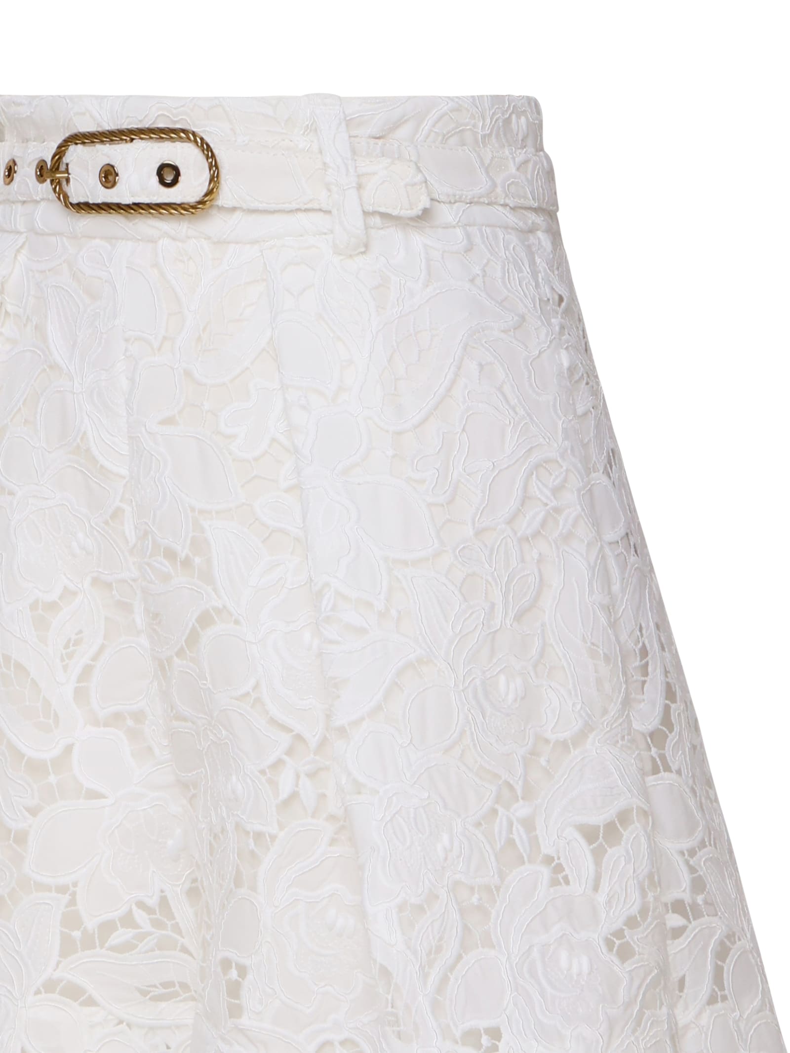 Shop Zimmermann Natura Lace Shorts In White