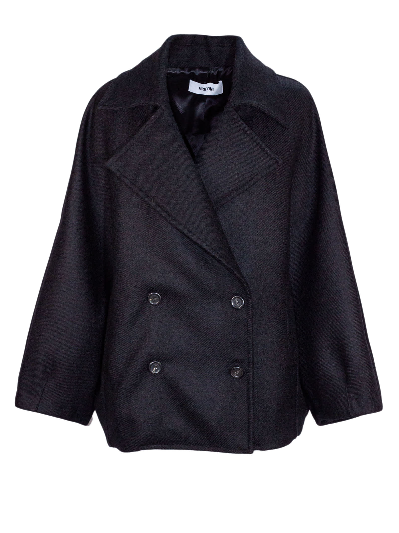 Black Virgin Wool Coat