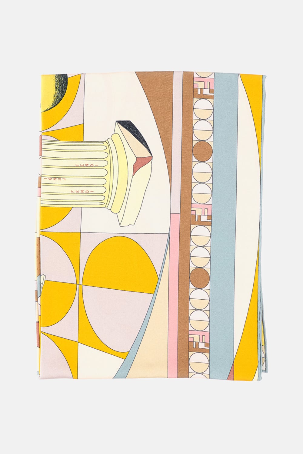 Fendi Moonlight Echoes Geometric-print Silk Scarf In Multi