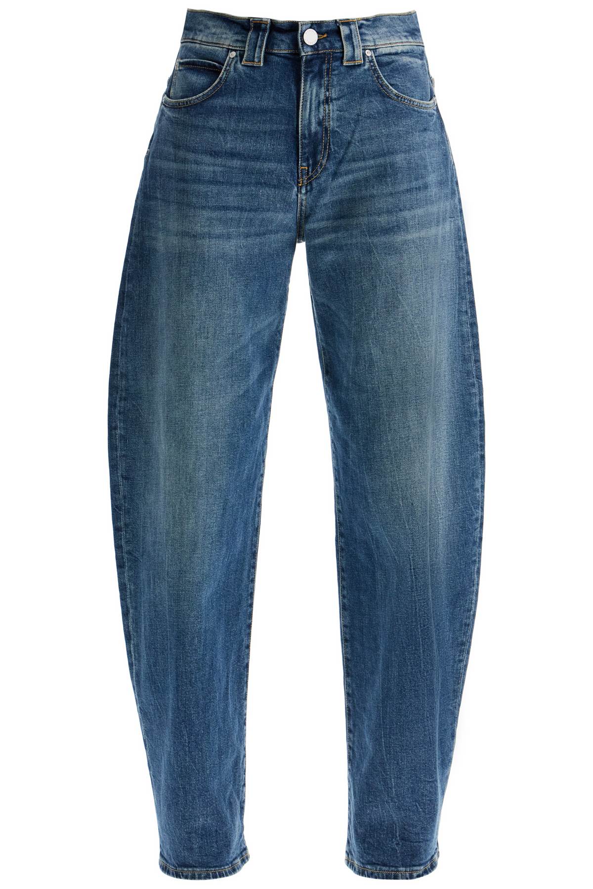 Shop Pinko Egg Fit Jeans For In Lavaggio Vintage Medio Scuro (blue)