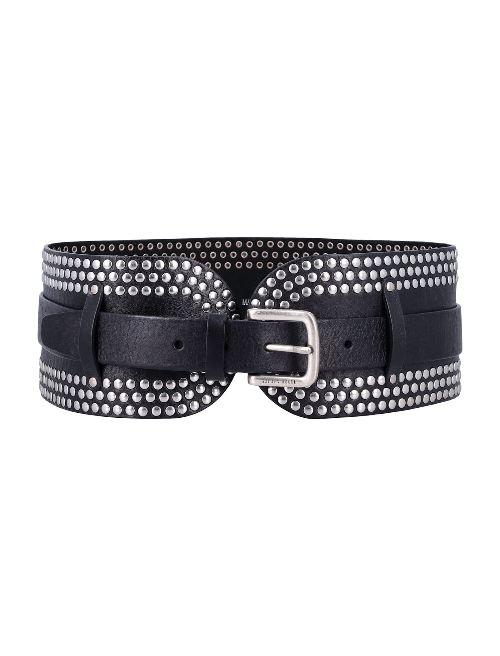 Golden Goose Sash Leather Belt In Black