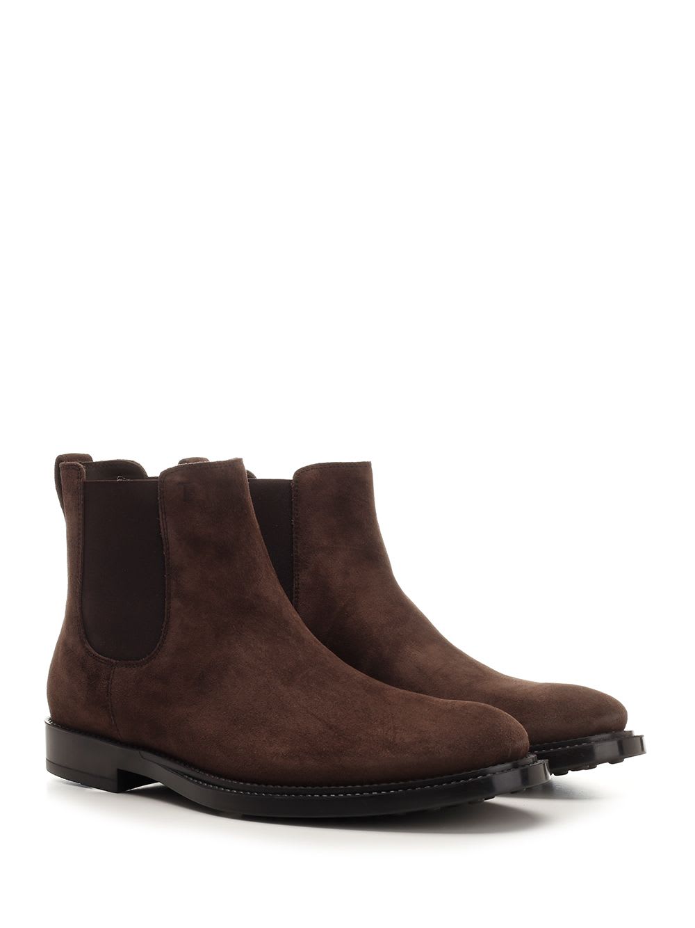 Shop Tod's Suede Ankle Boot In Brown