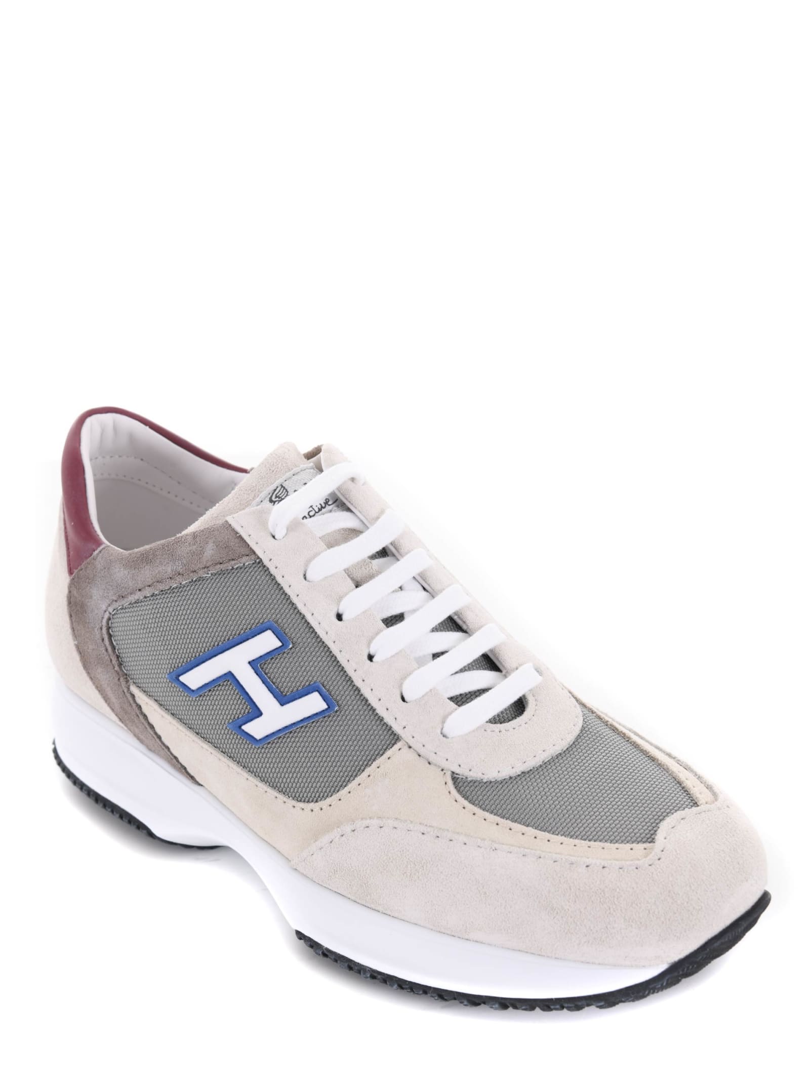 Shop Hogan Sneakers In Panna/grigio