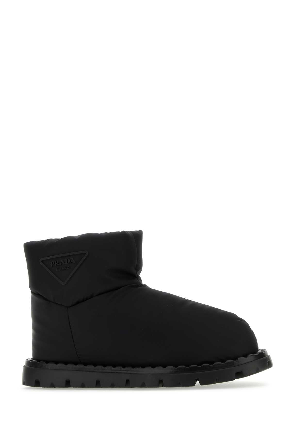 Shop Prada Black Re-nylon Ankle Boots In Nero
