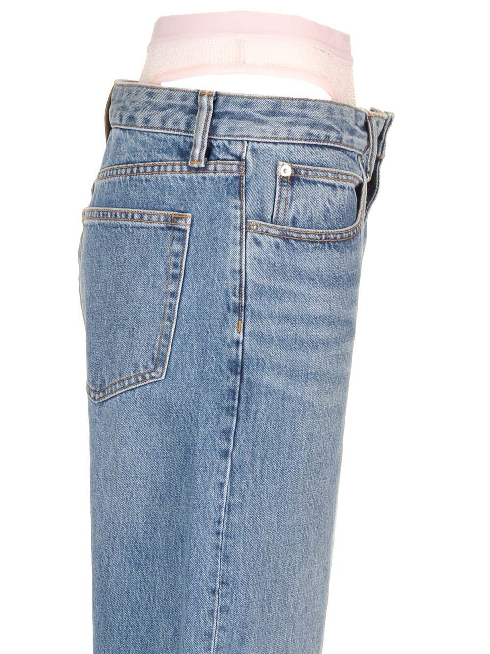 Shop Alexander Wang Straight Leg Jeans In Blue