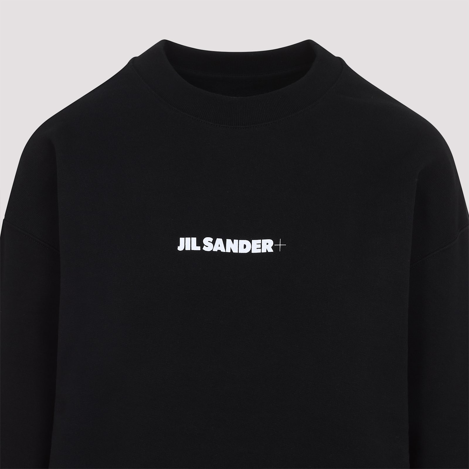 Jil Sander Logo-print Long-sleeved Sweatshirt In Black
