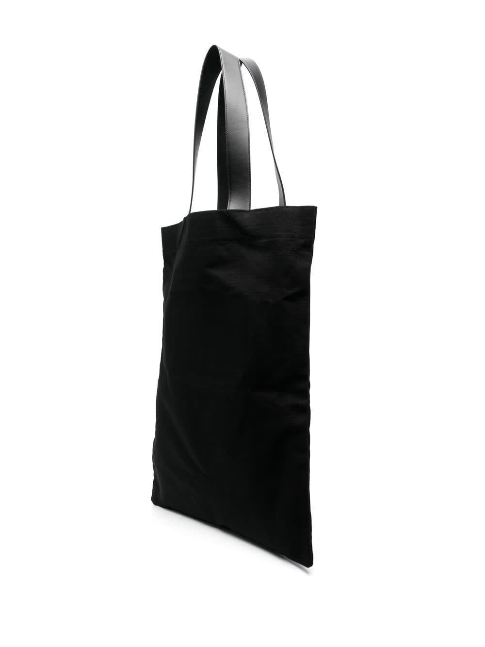 Jil Sander Book Logo-print Tote Bag In Black
