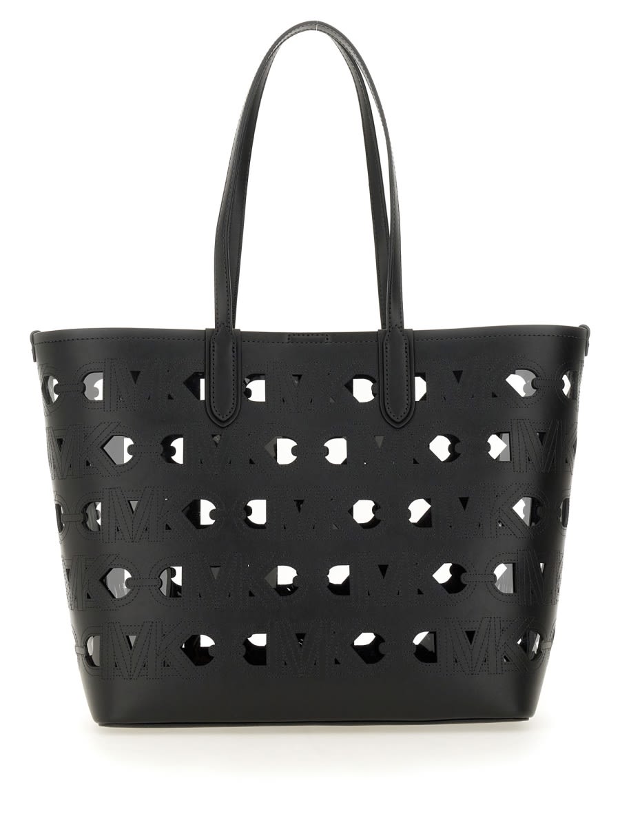Shop Michael Kors Tote Bag With Logo In Black