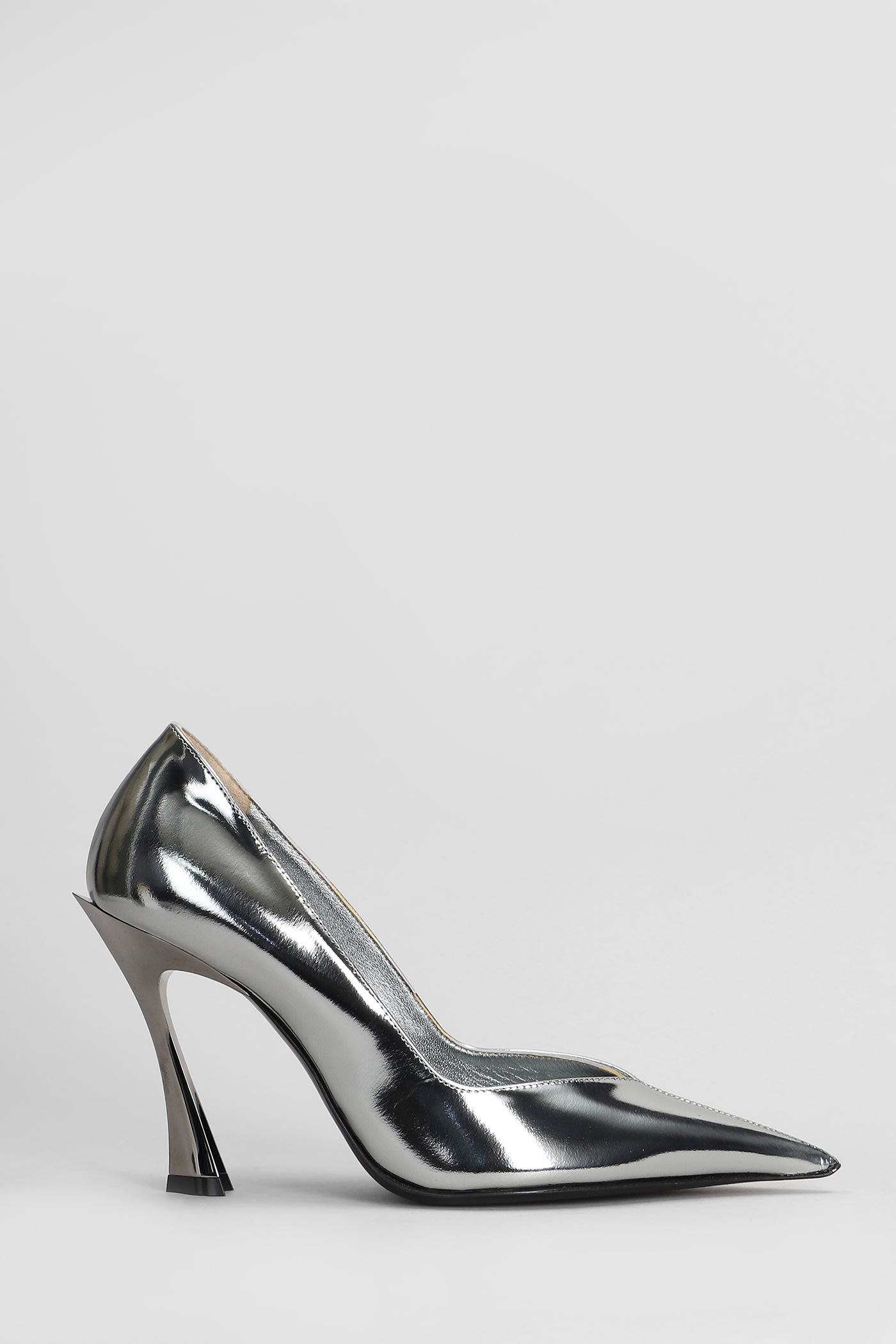 Pumps In Silver Leather