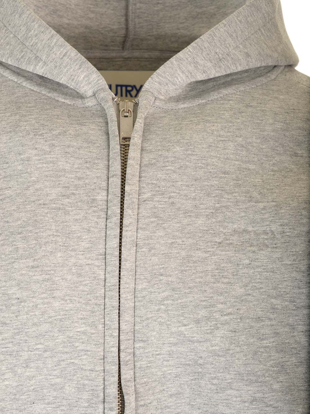 Shop Autry Hoodie In Light Grey