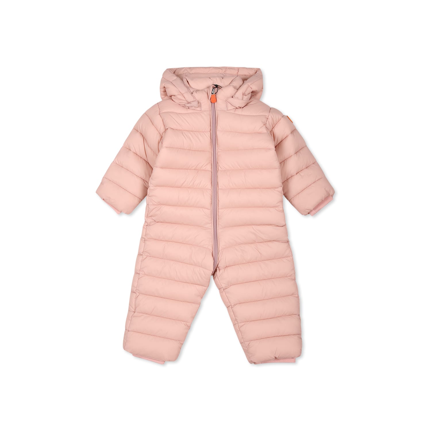 Shop Save The Duck Pink Down Jacket For Baby Girl With Logo