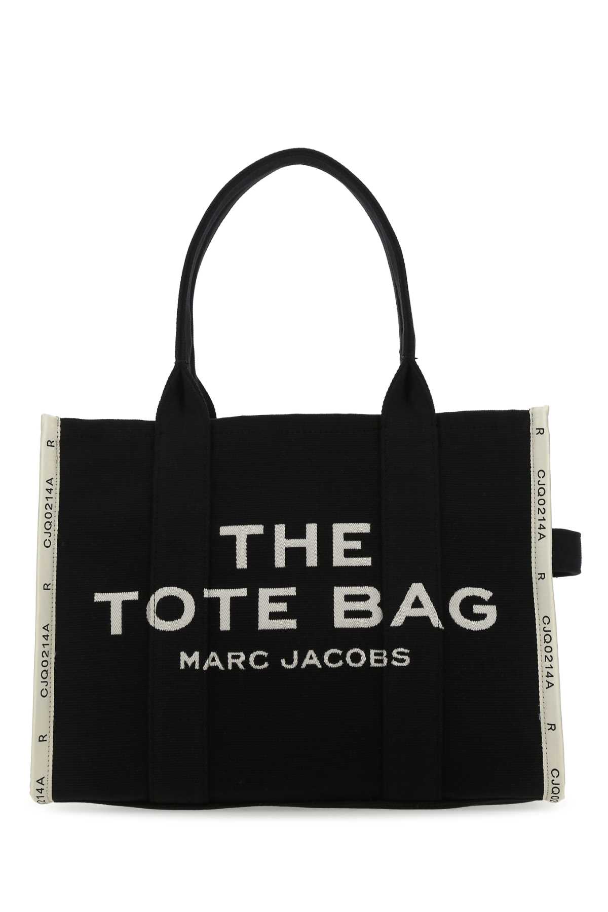 Shop Marc Jacobs Black Canvas The Tote Shopping Bag In 001