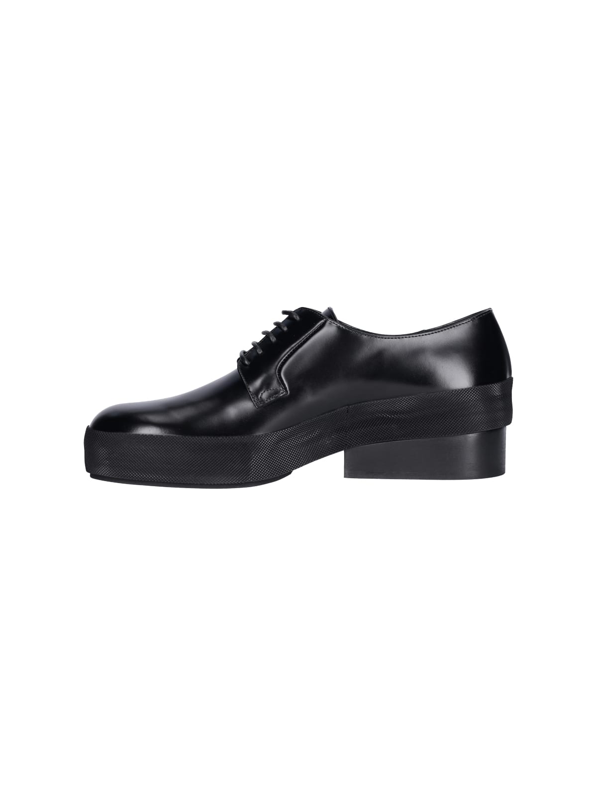 Shop Raf Simons Derby Leather Shoes In Black