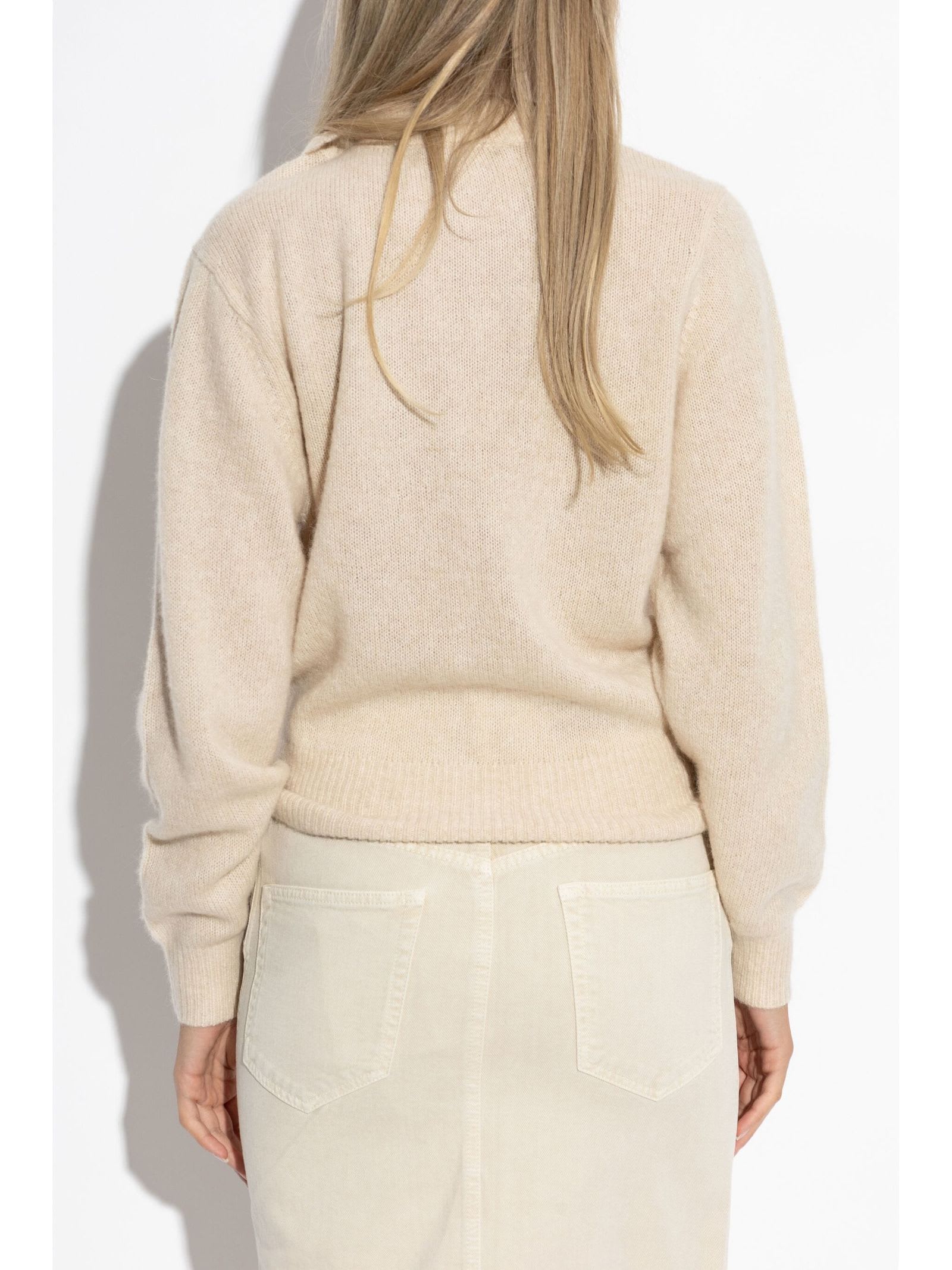 Shop Isabel Marant Beige Lusia Sweater