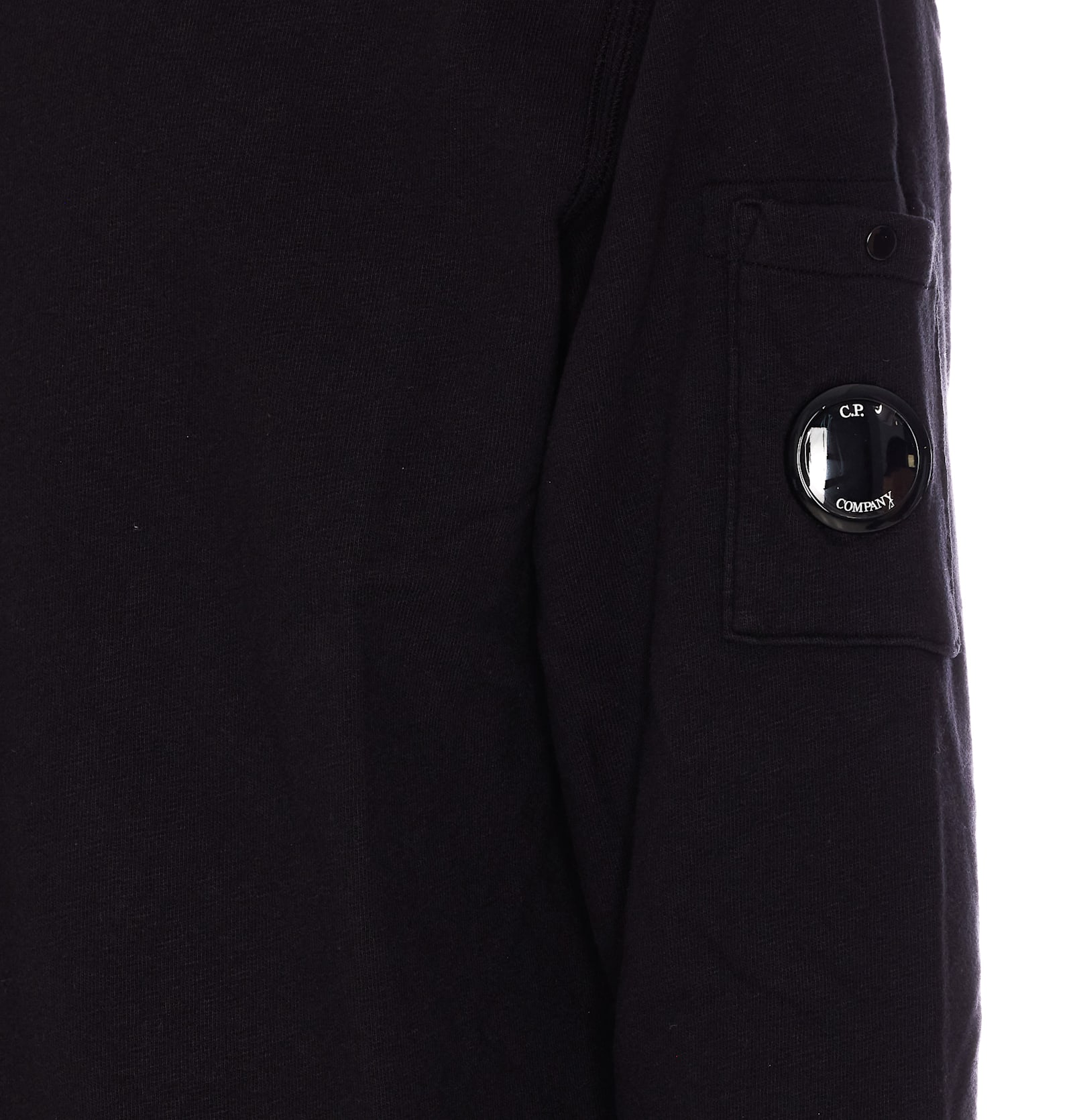 Shop C.p. Company Logo Sweatshirt In Black