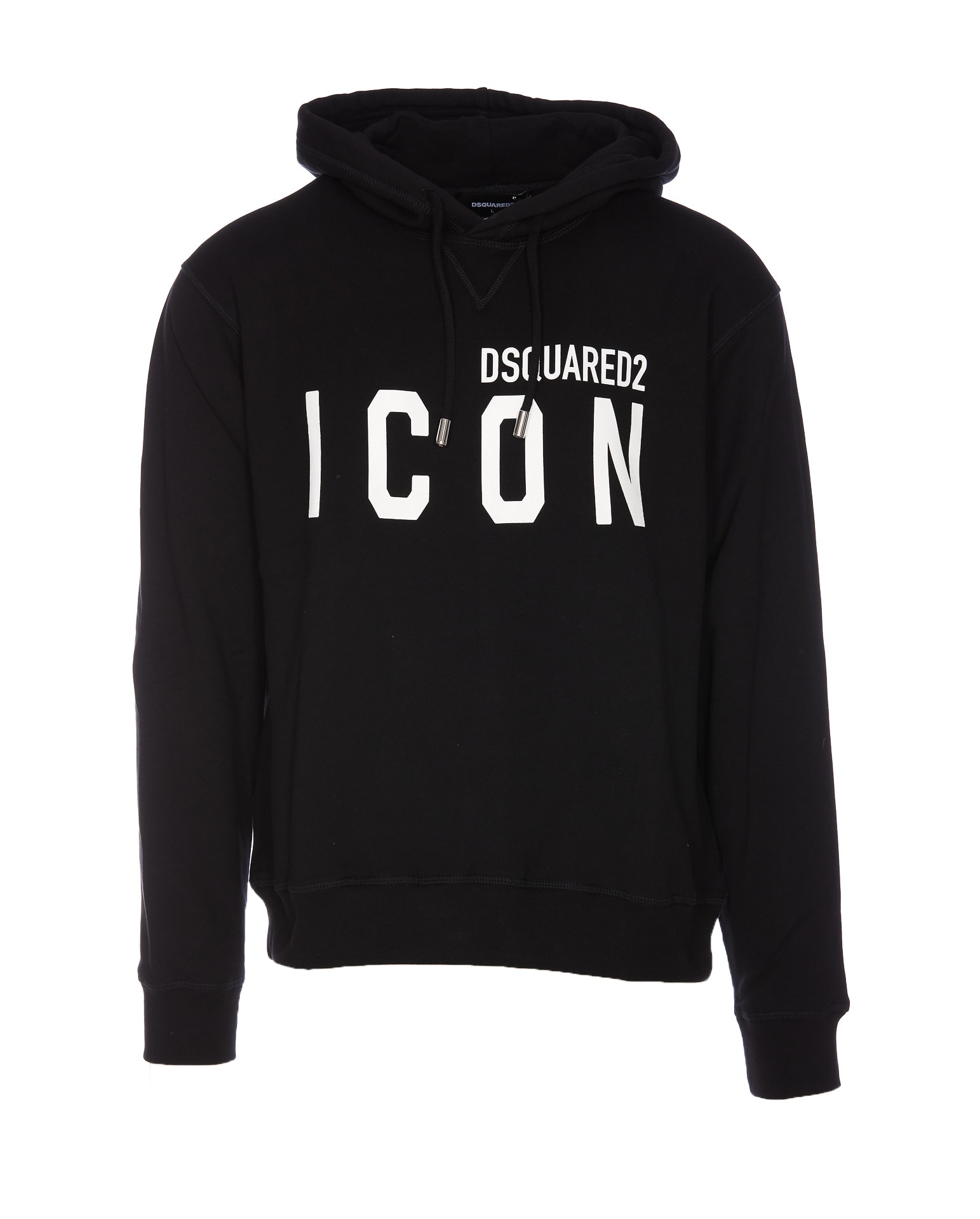Shop Dsquared2 Be Icon Cool Hoodie In Black