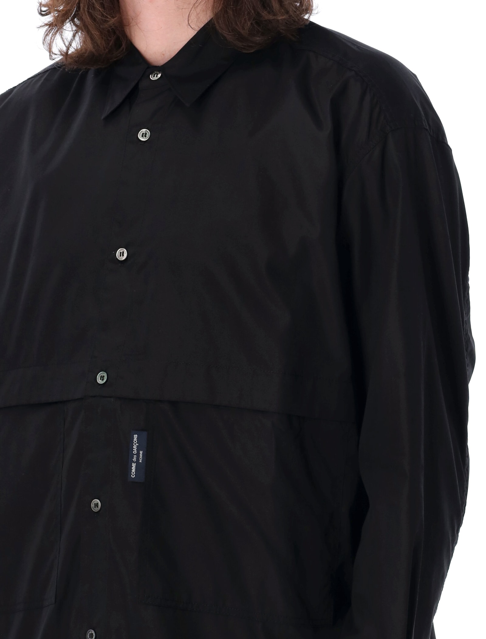 Shop Comme Des Garçons Homme Deux Concealed Pockets Shirt In Black
