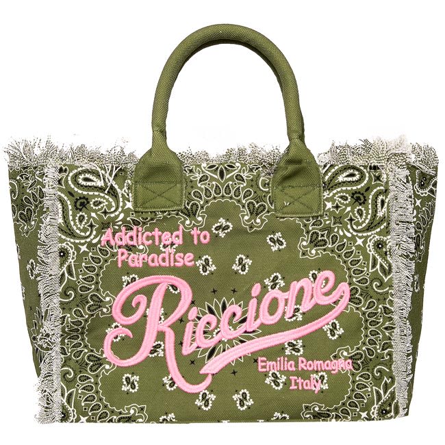 MC2 Saint Barth Bandanna Canvas Bag With Riccione Embroidery