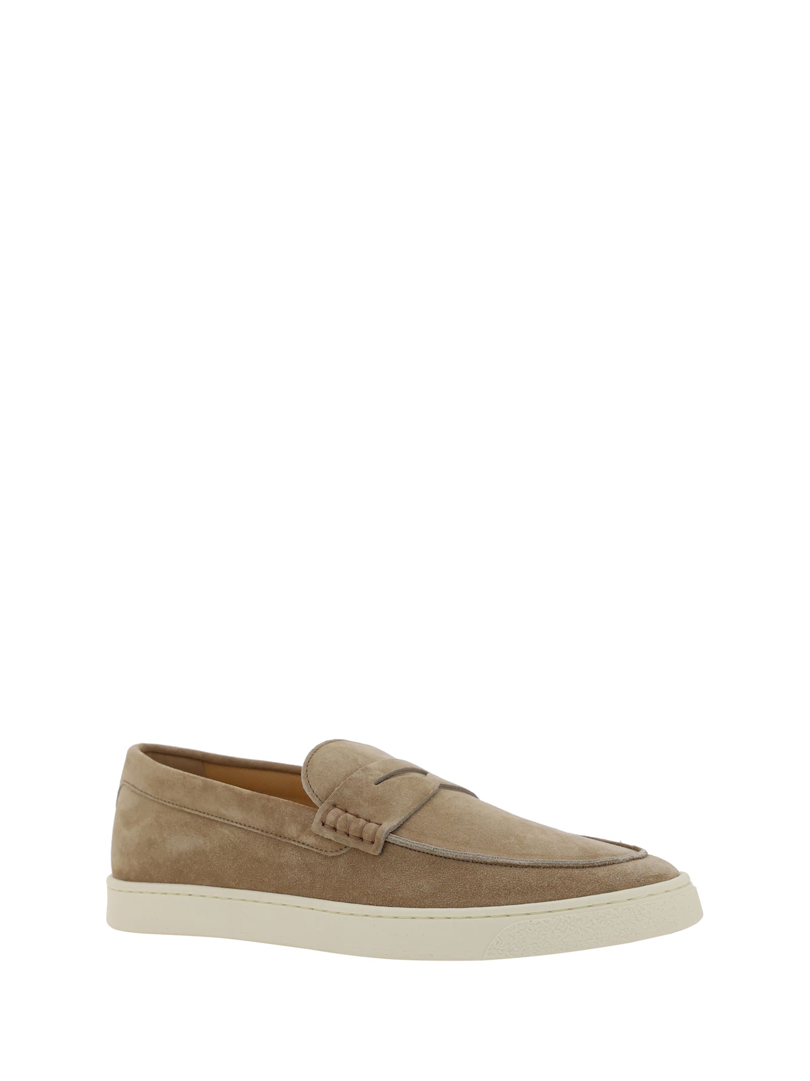 Shop Brunello Cucinelli Loafers In Noisette