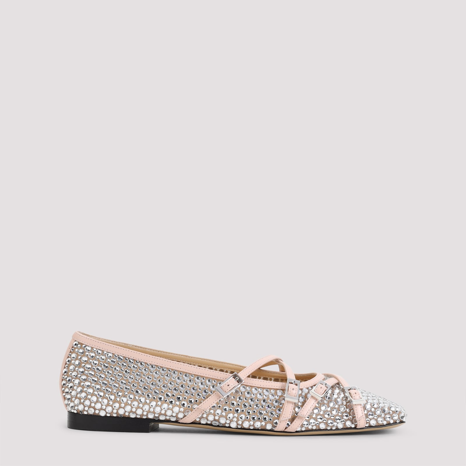 Crystal Net Square Toe Ballerina