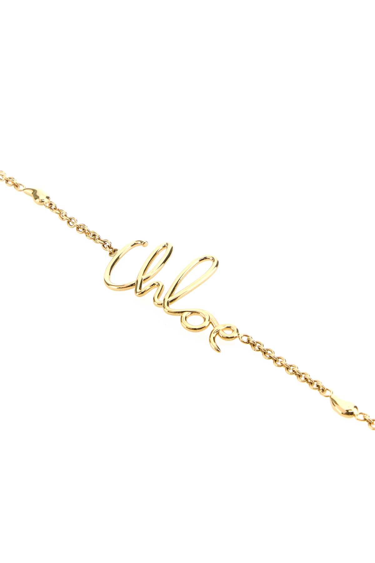 Shop Chloé Gold Metal Necklace In Vintagegold