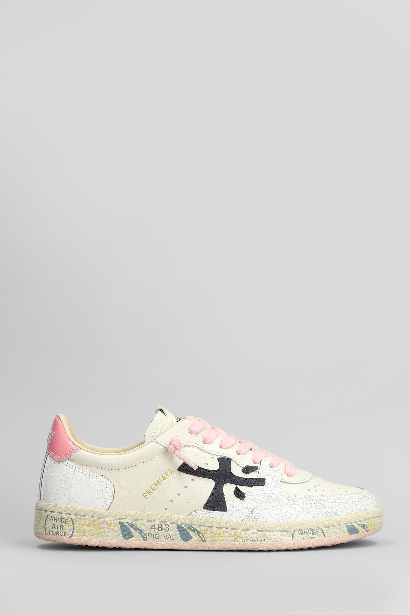 Bskt Clay Sneakers In Beige Leather