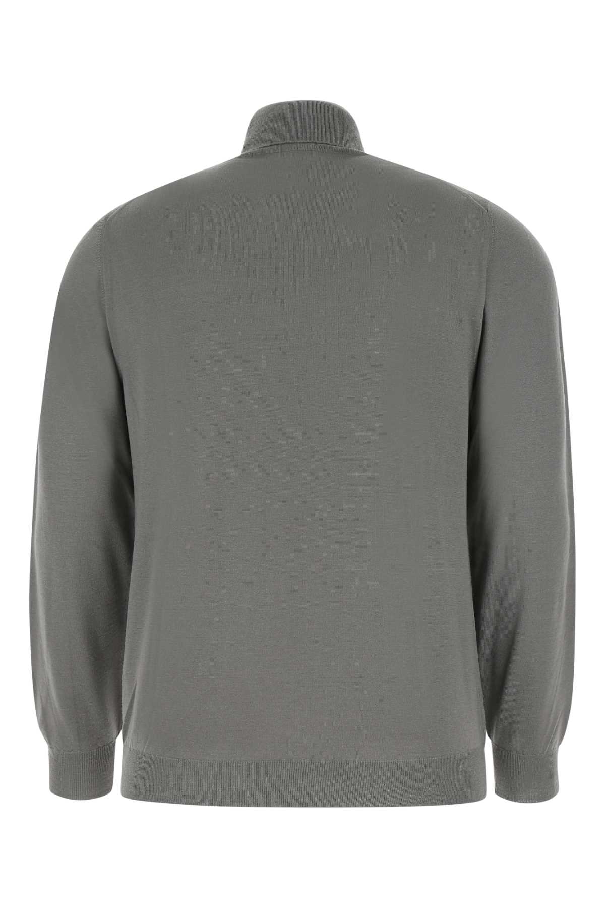 Fedeli Grey Wool Sweater In 51