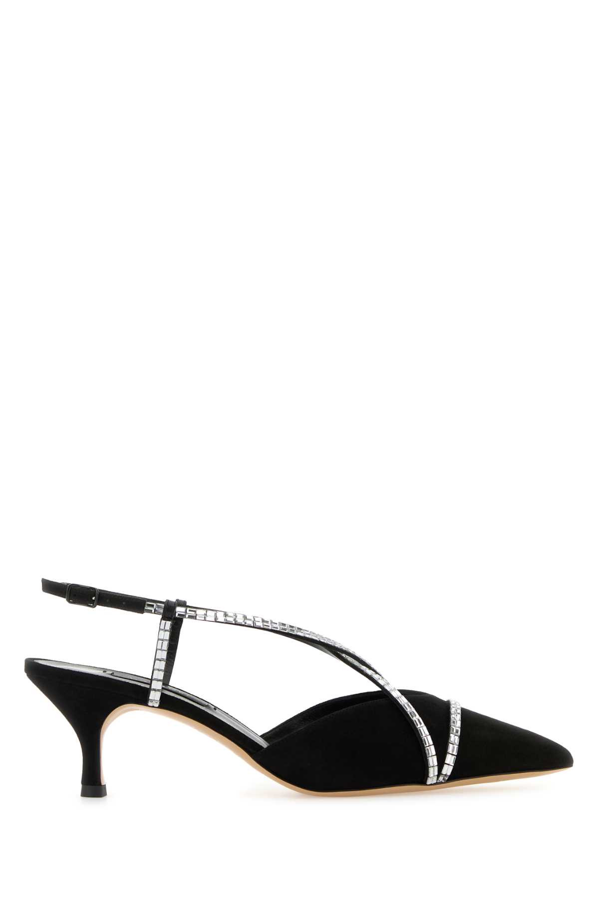 Black Suede Starsway Julia Pumps