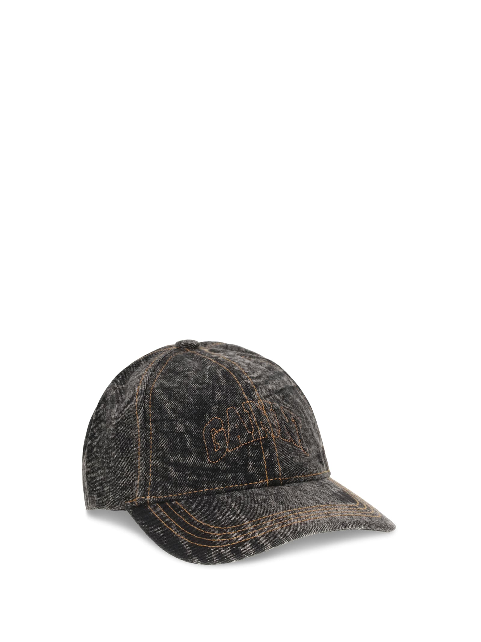 Ganni Denim Baseball Hat