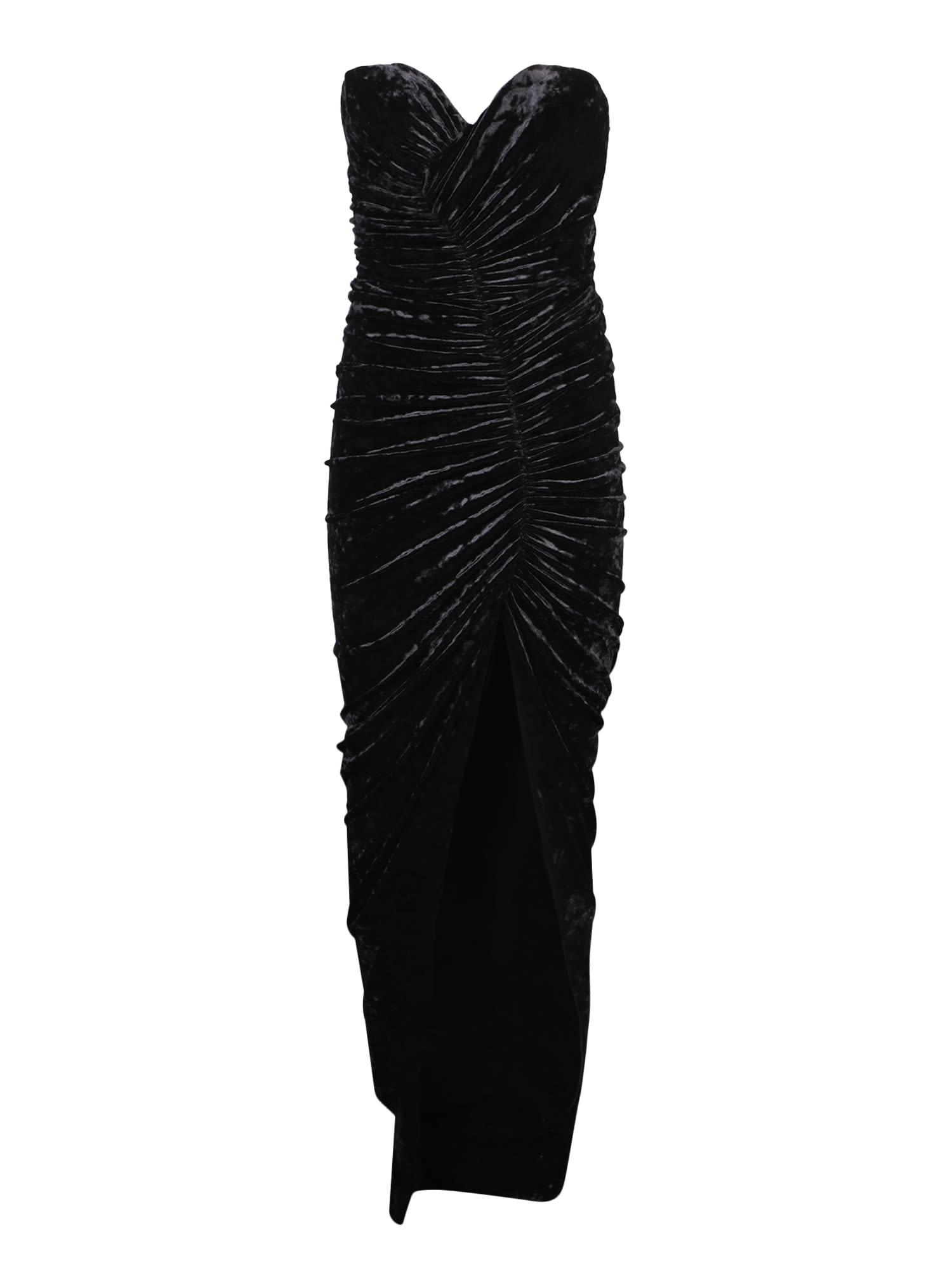 Shop Alexandre Vauthier Draped Black Dress