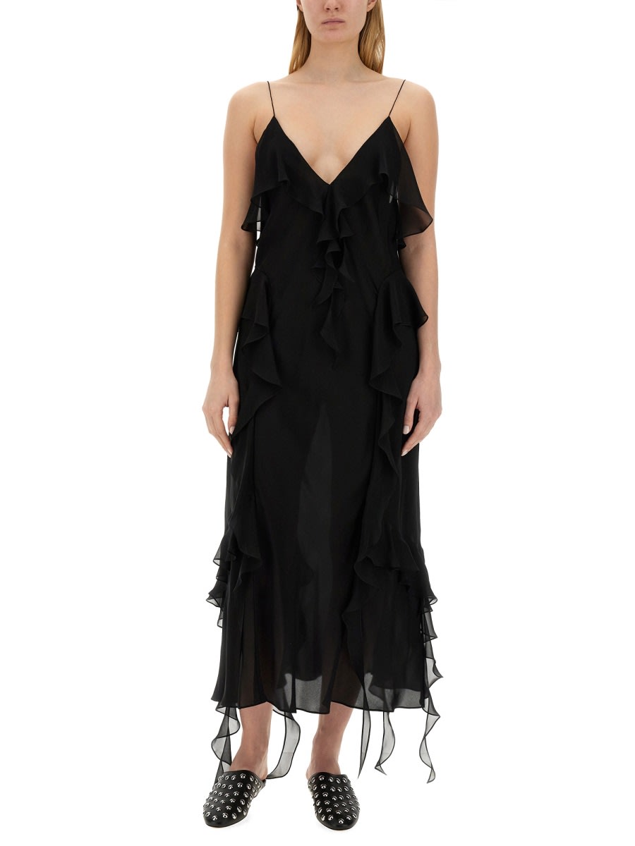 Shop Khaite Silk Dress In Black