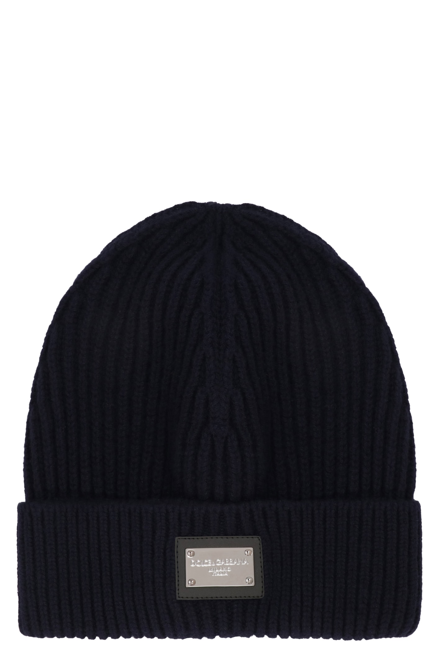 Shop Dolce & Gabbana Wool And Cashmere Hat In Blue