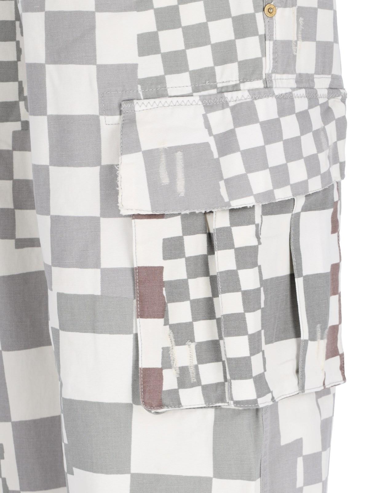 Shop Erl Cargo Pants In Checker