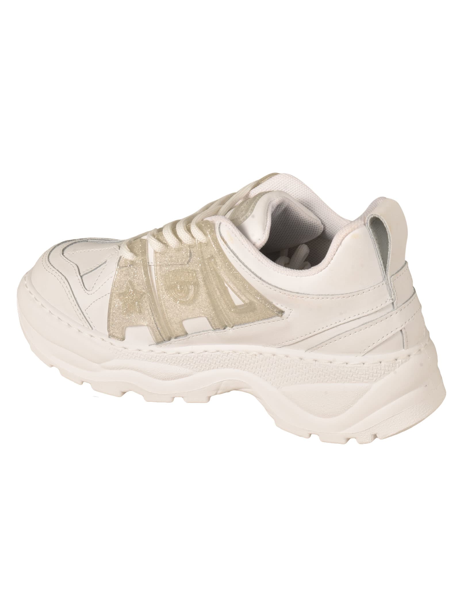 Shop Chiara Ferragni Eye Fly Sneakers In White