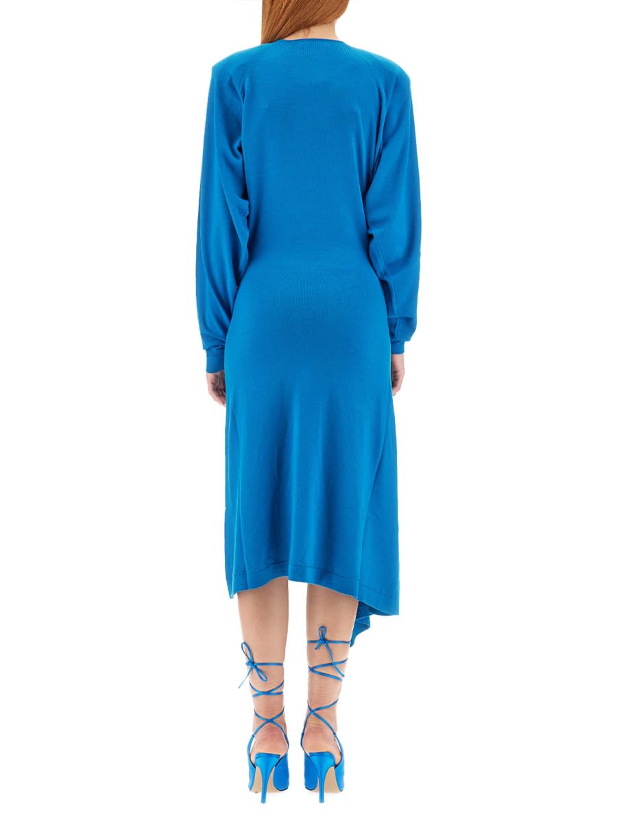 Shop Attico Atwell Midi Dress In Blue