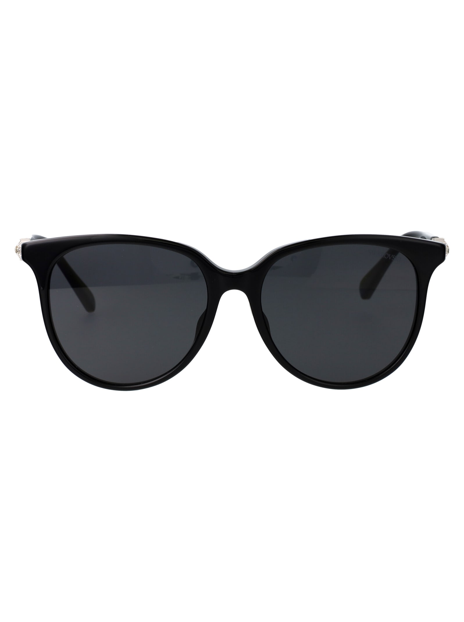 Shop Swarovski 0sk6023d Sunglasses In 100187 Black