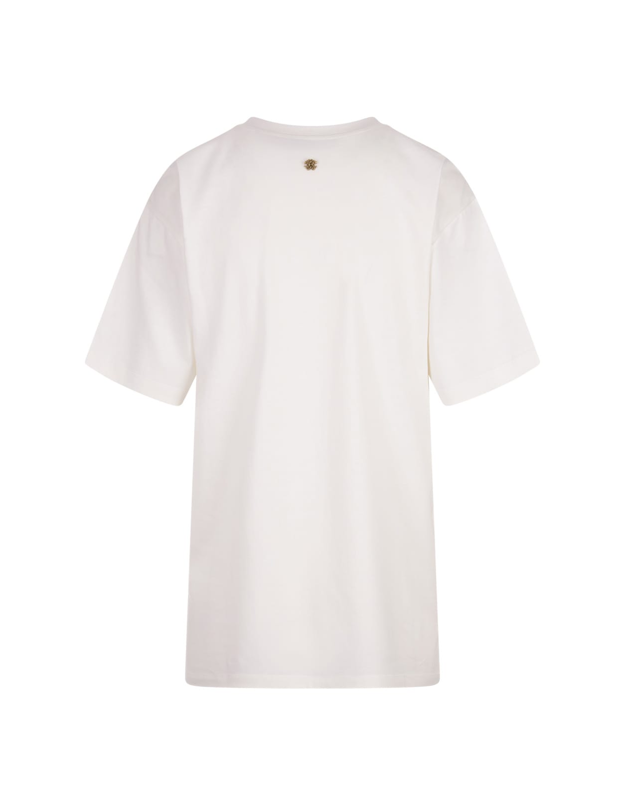 Shop Roberto Cavalli Plumage T-shirt In White