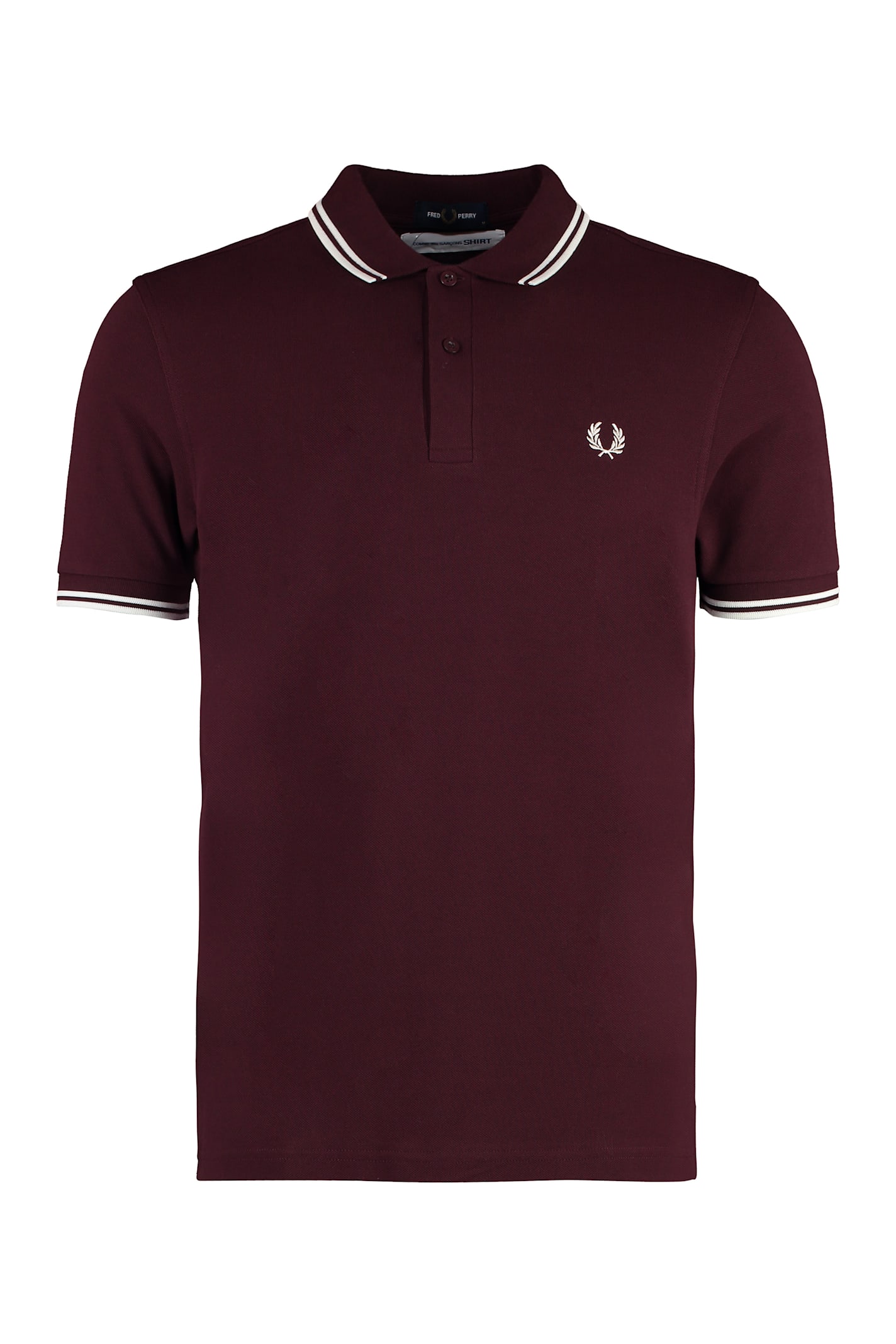 Comme Des Garçons Shirt X Fred Perry - Cotton-piqué Polo Shirt In Brown