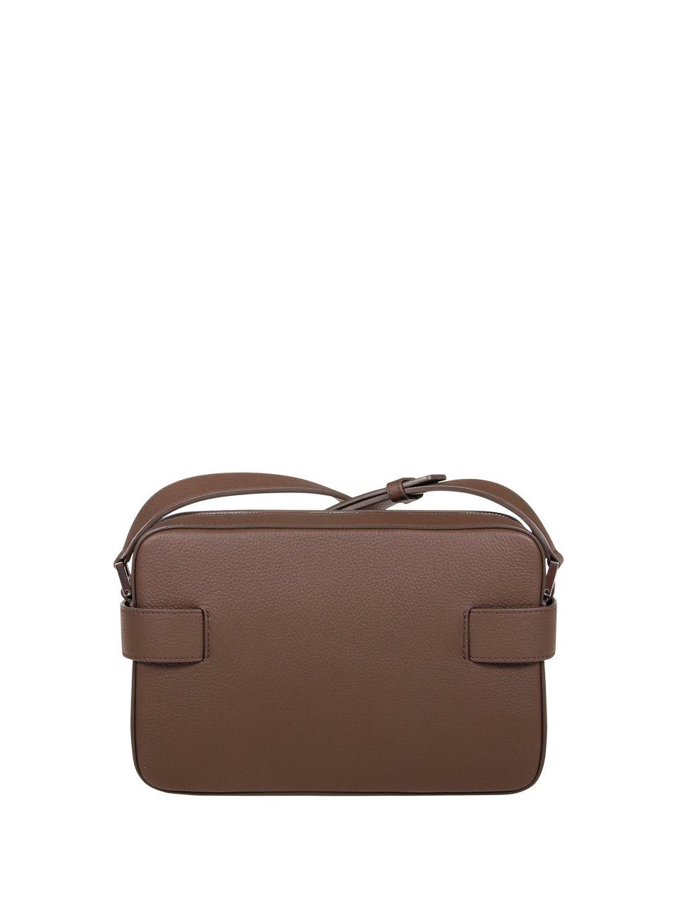 Shop Ferragamo Gancini-buckle Zipped Shoulder Bag In Neutrals