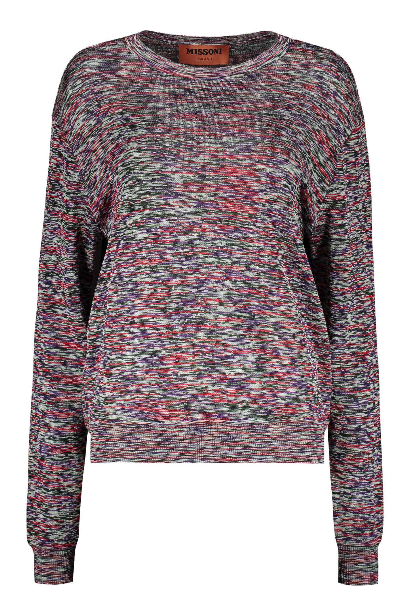 Missoni Long Sleeve Crew-neck Sweater In Multicolor