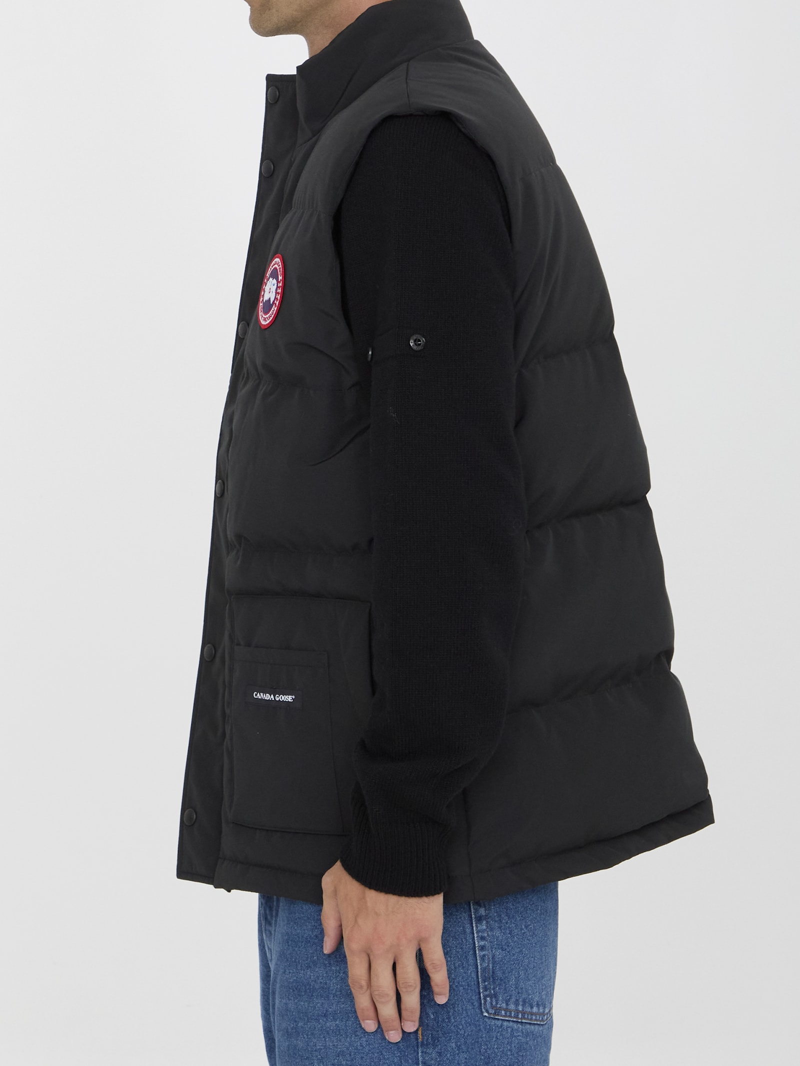 Shop Canada Goose Freestyle Crew Vest In Black