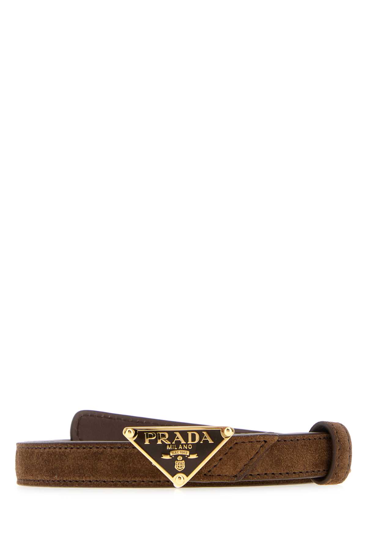 Prada Suede Belt In Brown
