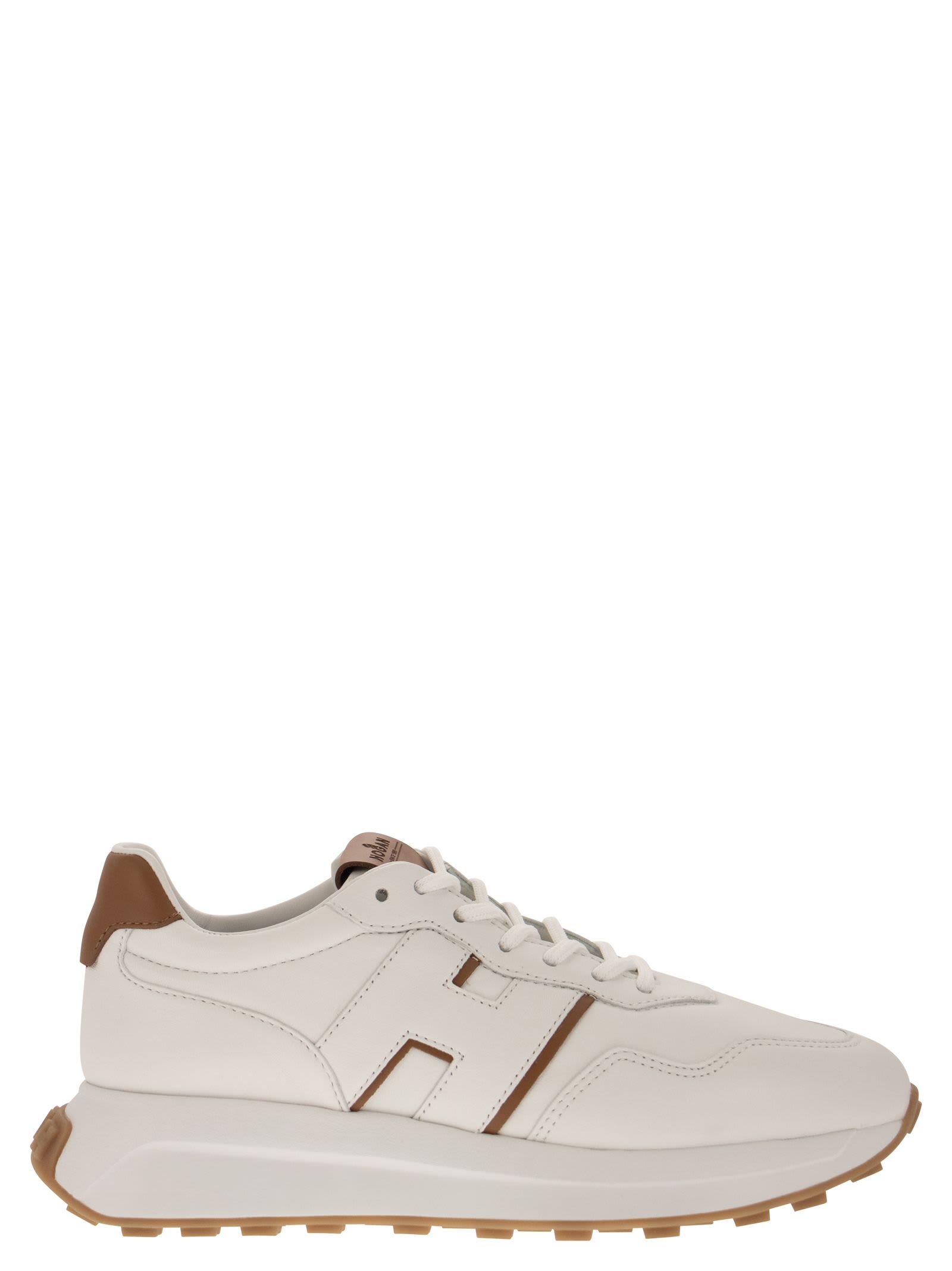 Shop Hogan H641 - Leather Trainers In White